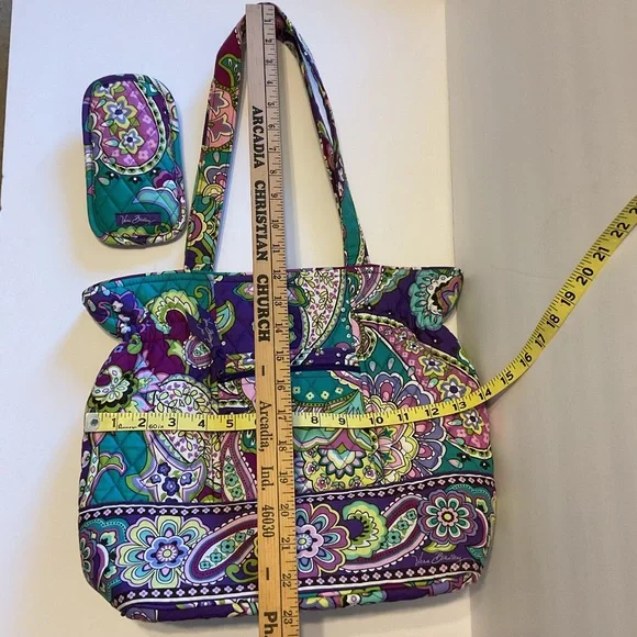 Vera Bradley Glenna Shoulder Bag Heather Paisley Multi Color Quilted Grandmacore - Picture 3 of 9